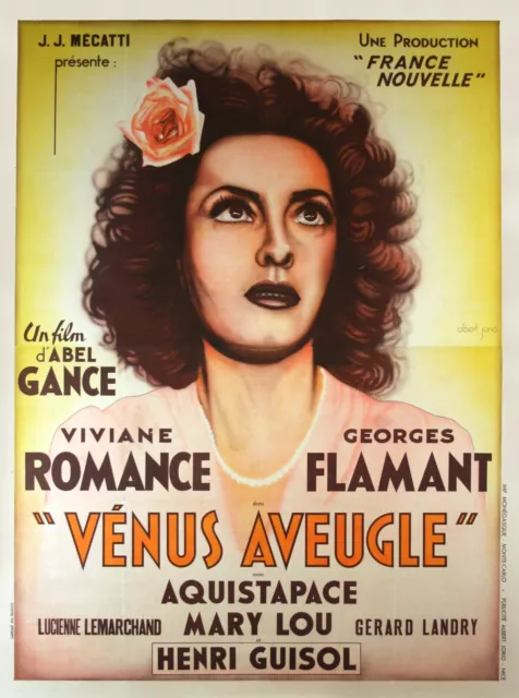 Venus Aveugle - 120 X 160 Cm - Viviane Romance - Abel Gance -  Entoilee