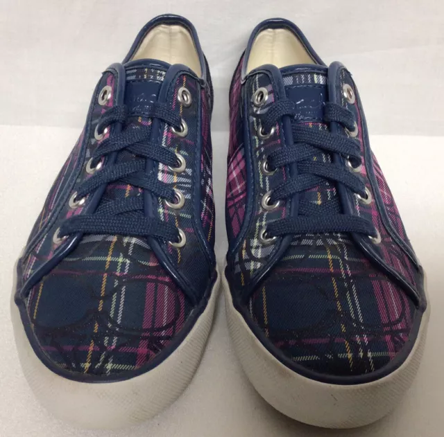 Coach Dee Sneakers Women’s 6.5 M Pink/Navy Optic Print F0007