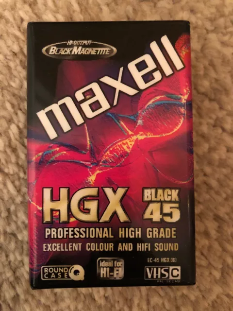 Maxell Ec-45 Hgx Black Professional Vhs-C Video Camcorder Tapes / Cassettes