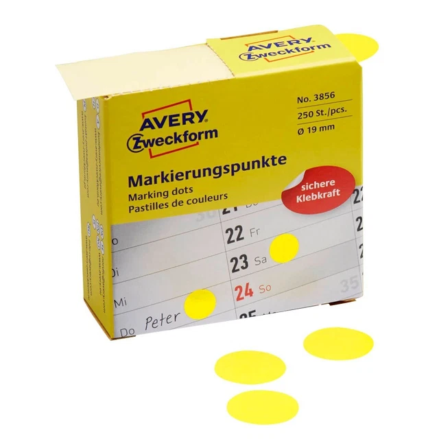 AVERY Zweckform Klebepunkte 3856 gelb Ø 19,0 mm
