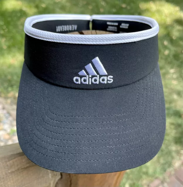 Adidas Aeroready Match Tennis Golf Visor Black White One Size