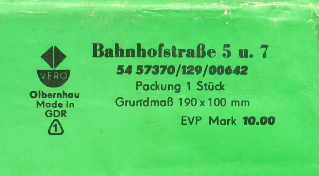 VERO 54 57370/129/00642 - Bahnhofstraße 5 y 7 - H0 RDA kit de ferrocarril 1:87 2