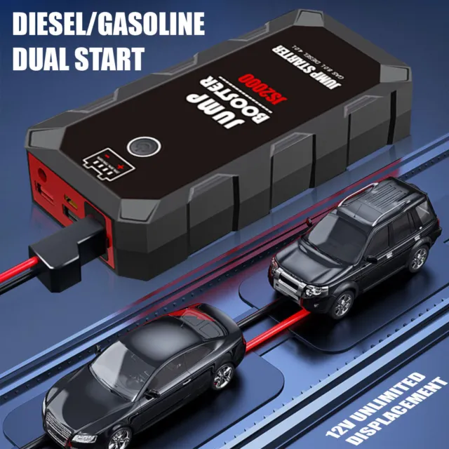 2023 EASUN 2000Amp USB Car Jump Starter Pack Booster Battery Charger Power Bank