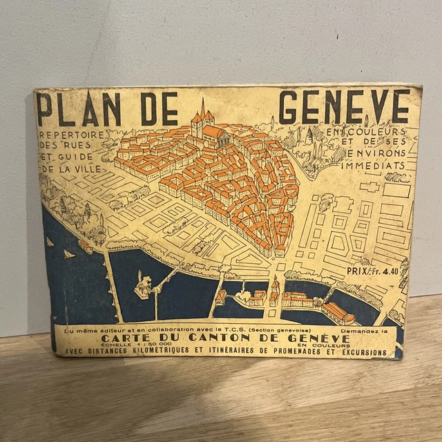 ANCIEN PLAN DE Genève Carte Du Canton De Genève 1968 EUR 19,90 ...