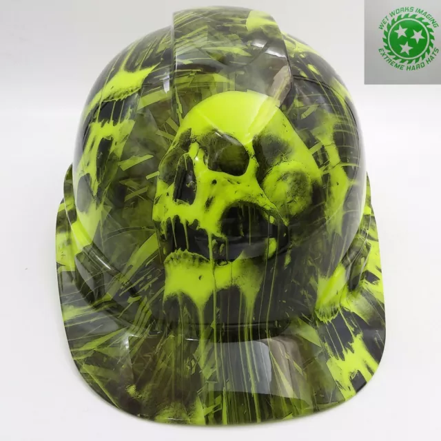 Hard Hat CAP STYLE  custom hydro dipped , OSHA approved MELTING SKULLS NEW