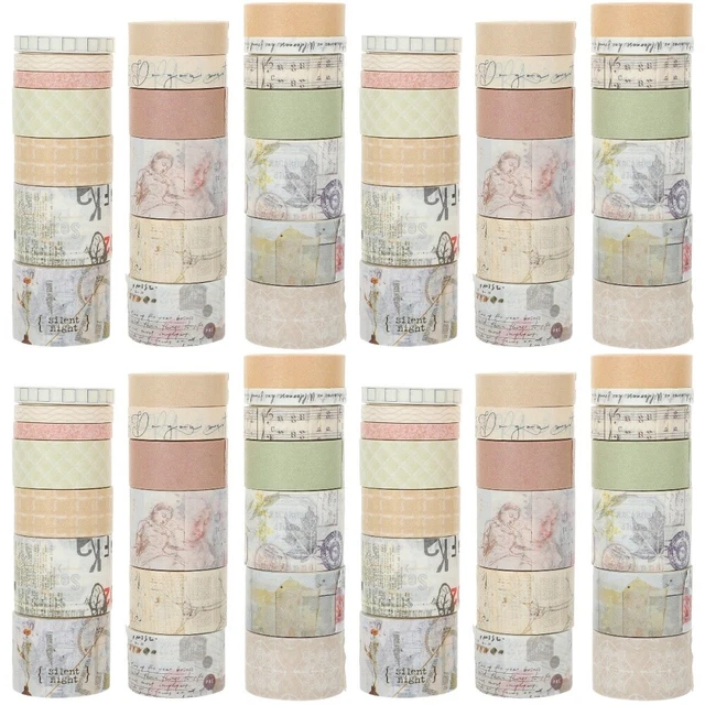 80 rouleaux de décalcomanies de journal Washi Tapes DIY COMTES MAIN COURES