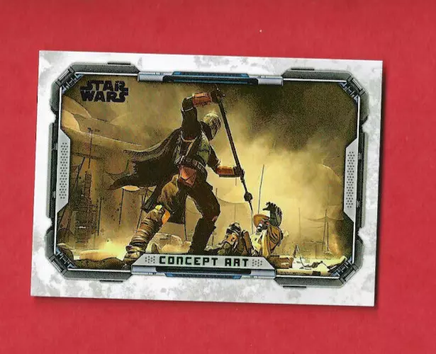 Star Wars Topps The Book Of Boba Fett parallel card concept art Boba Fett CA-15