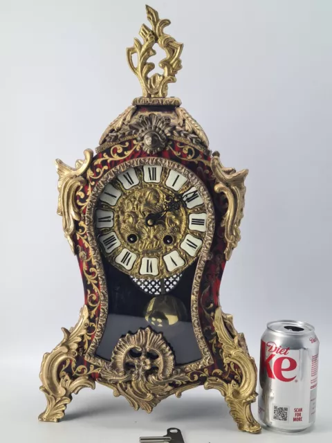 Handsome Boulle Style Large Bracket Clock