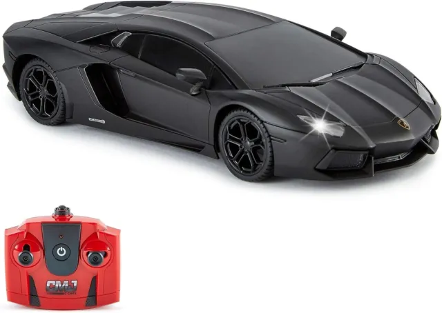 Lamborghini Aventador Remote Control Car with Working Lights, RC, 1:24, Black
