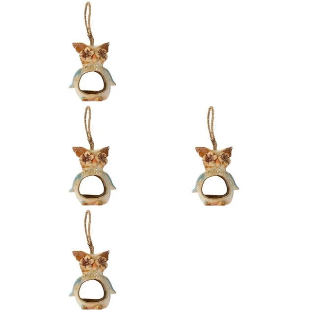 4x Wand Töpfe Keramik Blumentöpfe Tiny Eule Ornamente Hängen Eule Pflanzer