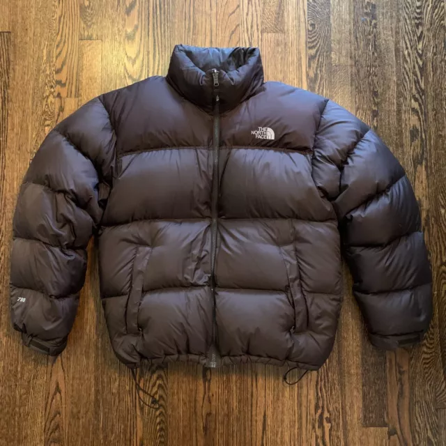 The North Face Nuptse 700 Down Fill Hooded Brown Puffer Jacket Men's Size Large