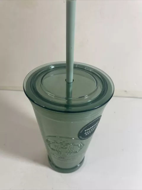NEW 2023 STARBUCKS Recycled Glass Mint Green Grande Cold Cup Tumbler  Triangle $59.00 - PicClick