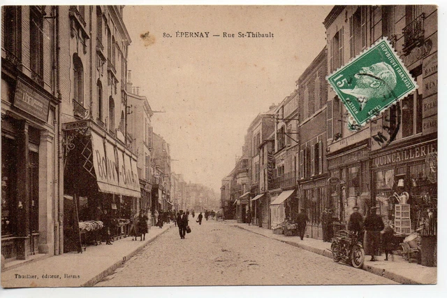 EPERNAY - Marne - CPA 51 - shops - La Quincaillerie de la rue St Thibault