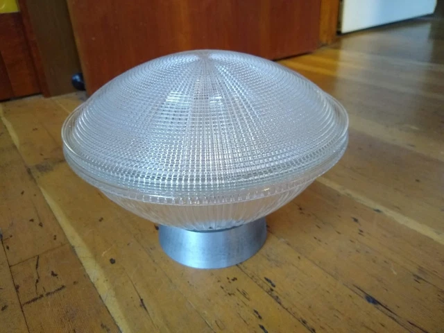 Vintage HOLOPHANE ceiling fixture, 10" , industrial MCM, HD-63 base