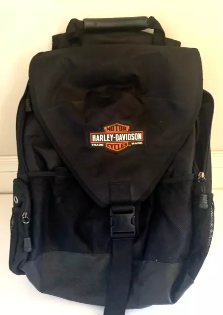 HARLEY DAVIDSON MOTORCYCLE Backpack Black Helmet Padded Laptop Bag $36. ...