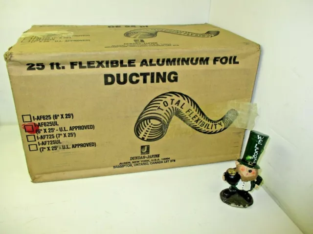 Dundas Jafine I-AF625UL  Class 1 Flexible Foil Air Duct Connector 6" x 25'