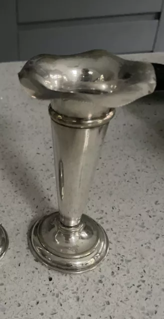 Sterling Silver Bud Vase. 13 Cm .Hallmarked? 115g