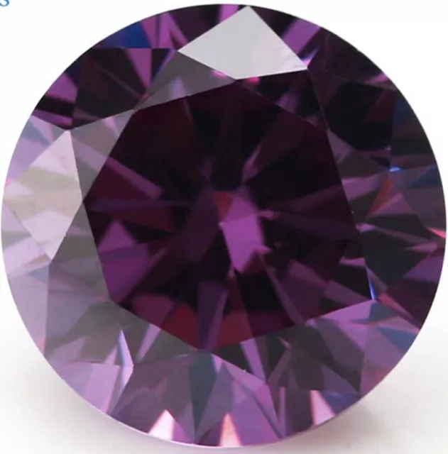 AAAAA Natural Round Purple Amethyst 32.2ct 18.0mm Faceted Cut VVS Loose Gemstone