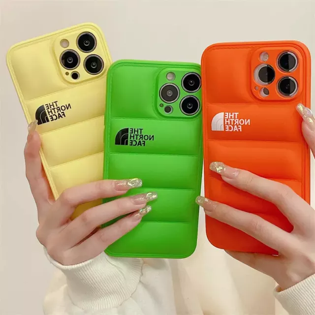 Cover North Face Iphone X XR 11 12 13 14 Pro Max Plus piumino Custodia Originale