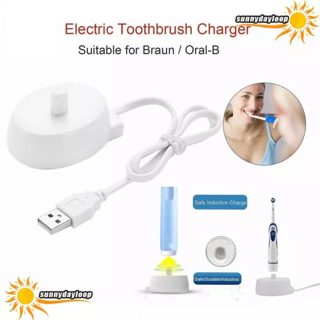 USB Plug Electric Toothbrush Charger Dock for Braun Oral B Charging Base New 2