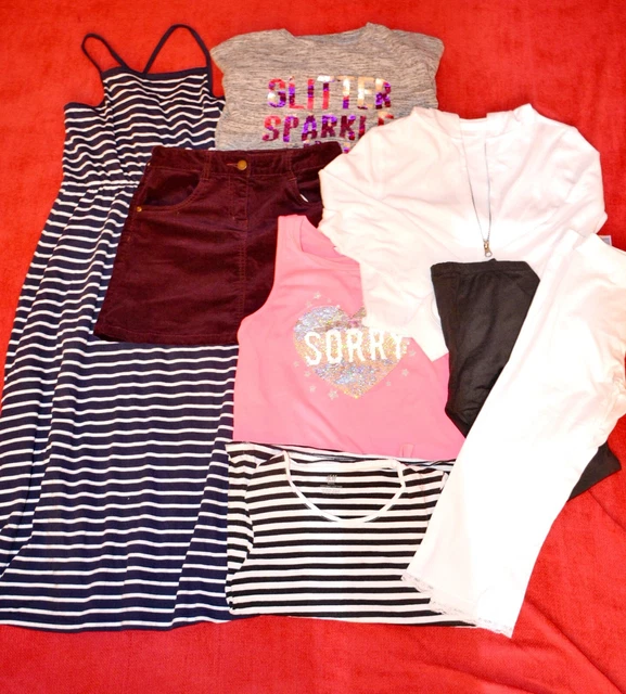 Girls clothes bundle - dress tshirt leggings skirt jumper - Age:  10-11 Years