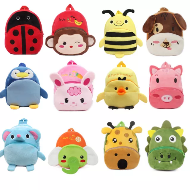 Toddler Kid Children Boy Girl 3D Cartoon Animal Backpack School Bag Rucksack