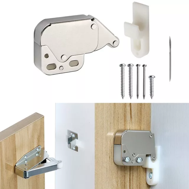 Mini Touch Latch Automatic Spring Push Catch Bounce Lock For Cabinet