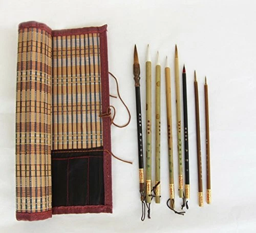 Set da 8 pezzi di pennelli artistici cinesi professionali,, 8 pcs with (g9R)
