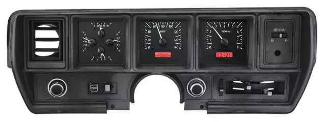 Dakota Digital 1970-72 Buick Skylark Analog Gauge Kit Black Red VHX-70B-SKY-K-R