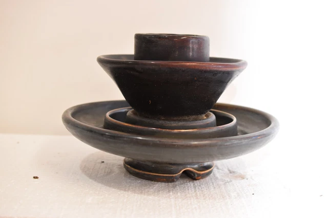 Vintage Antique Porcelain Large Insulator 10 1/4" Brown Bell 12LBS 8.9.1