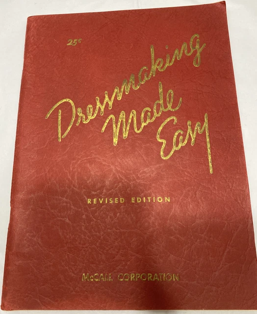 Libro de instrucciones de vestir vintage de la década de 1940 de McCall Corporation