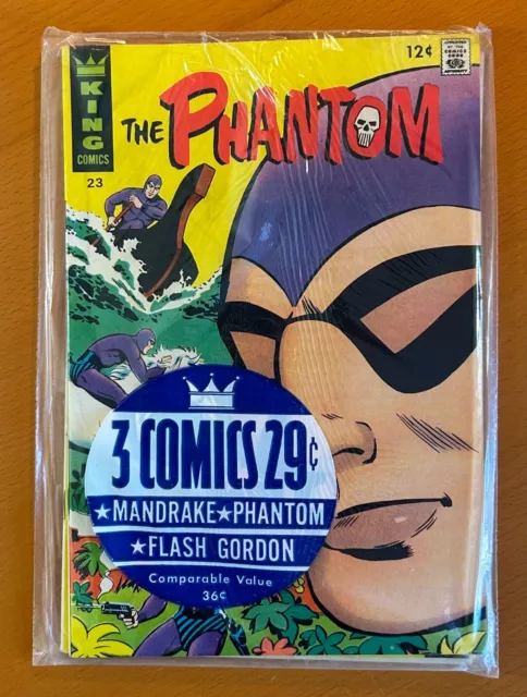 King comics Silver Age comic set, Flash Gordon #6, Phantom #23, Mandrake #6 MINT 2