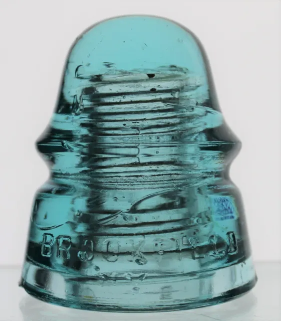 Aqua Cd 160 Brookfield N.y. Pat’d Nov. 13Th 1883 Glass Insulator