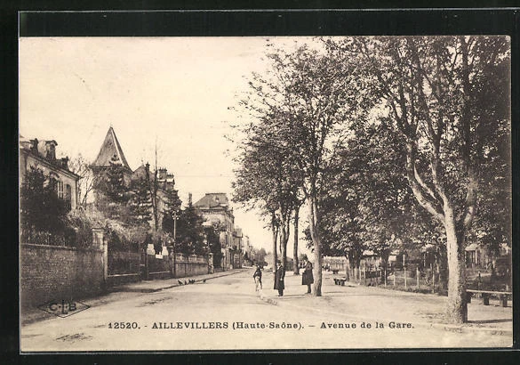 CPA Aillevillers, Avenue de la Gare 1935