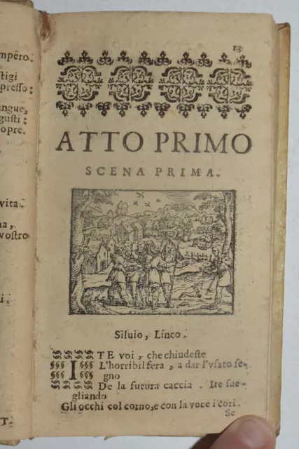 IL PASTOR FIDO - fig. 1665 - Guarini - raro  - 5 XILOGRAFIE