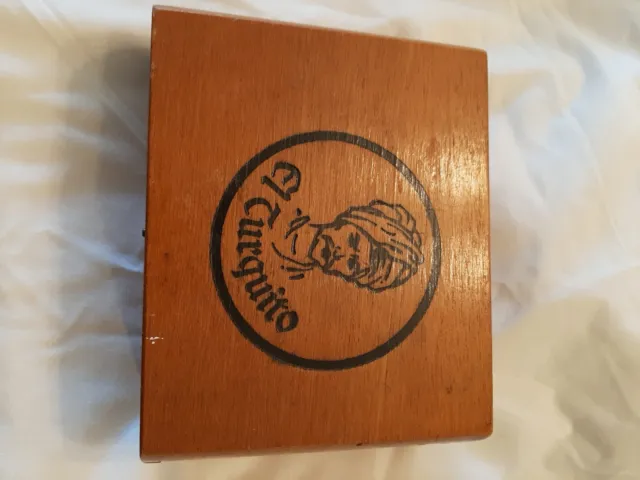 El Turquito Wood Cigar Box Robustos "25 cigars handmade in Honduras" box only
