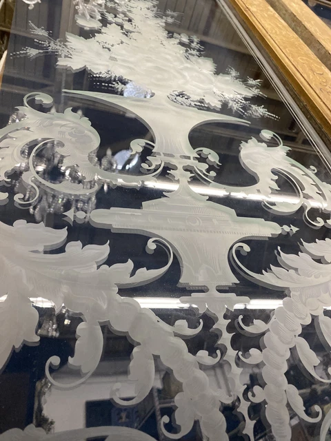 Etched Glass French Parlor Doors 97x63 Two Doors At 97x 31.5 Ea 3