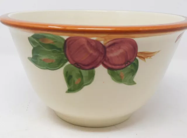 Franciscan Ware Apple Pattern 9" Diam. Mixing Bowl 1940's USA Hallmarks 5" Tall