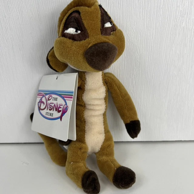 DISNEY STORE THE Lion King Timon Plush Toy 8” New W Tags Brown Classic