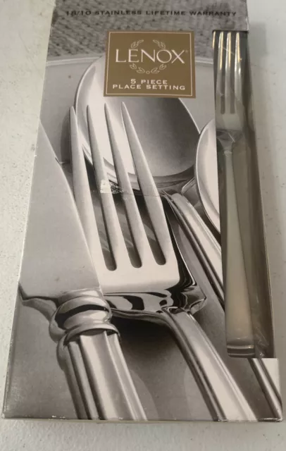 Lenox Federal Platinum Frosted 5 Piece Place Setting Flatware/Open Box/Read