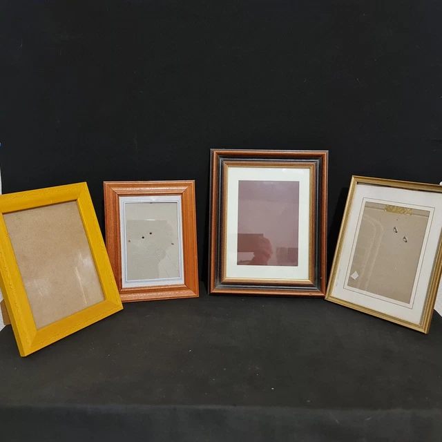 Lot De 3 Cadres Photo En Bois 22,5 X 25,5 Cm - Verre Anti-reflet - Profondeur 5 Cm