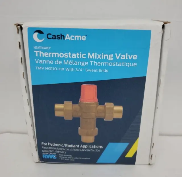 Cash Acme Heatguard Thermostatic Mixing Valve TMV HG110-HX with Sweat Ends