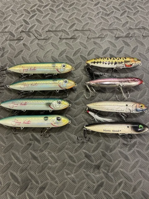 FISHING LURES HEDDON Spook And Super Spook Jimmy Houston Charlie Campbell  Mystic $100.00 - PicClick
