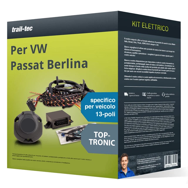 Kit elettrico spec. 13 poli adatto per VW Passat Berlina 00- trail-tec Nuovo
