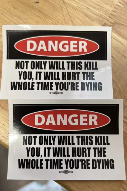 Danger  Hard Hat Sticker