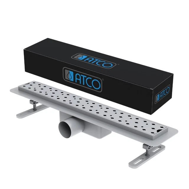 EMKE Canalina Per Doccia In Acciaio Inox 30 Cm - Extra Piatta Con Sifone Antiodore E Filtro
