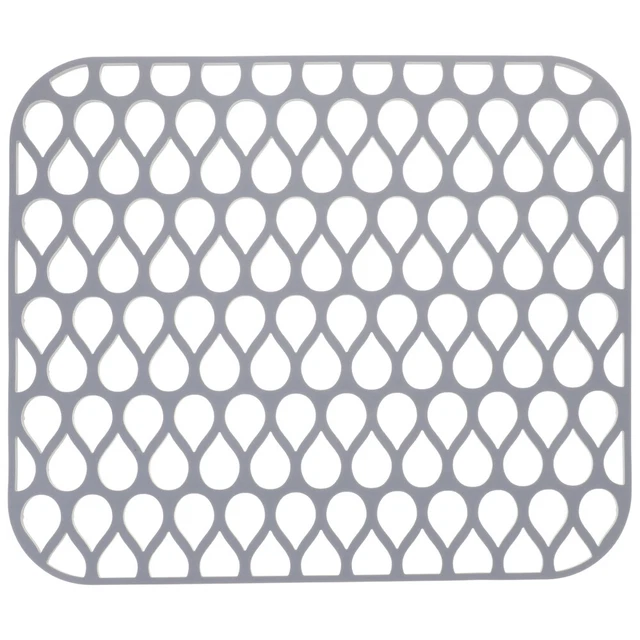 Silikon Abtropfmatte Für Arbeitsplatte – Auslaufsicher, Rutschfest, Hitzebeständig (40x32,5 Cm, Grau)