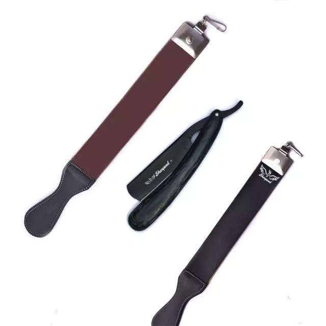 Leather Barber Salon Sharpening Strop/Belt/Strap Shaving Cut Throat Razor Blade 2