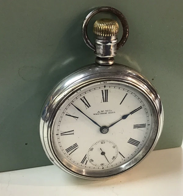 Rarissimo Orologio Longines Da Tasca Argento Mercato Turco Ferrovie Primi '900