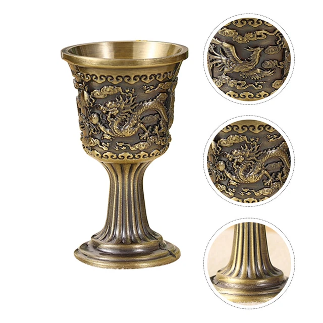 Copa de cáliz Martini Vidrio Metal Vintage Vaso de Vino Decoración Retro Vaso de Tiro